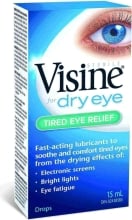 A packet of VISINE® Tired Eye Relief eye drops, 15 Ml